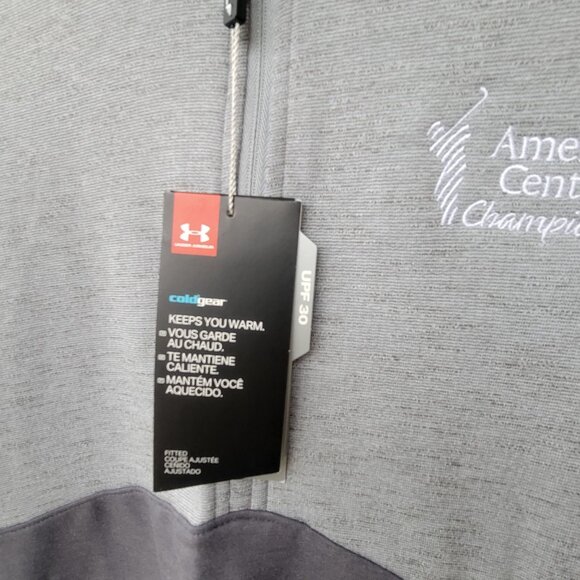 ⭐Under Armour Long Sleeve Shirt Sz M Women's cold gear fitted 3/4 Zip Gray New⭐ - Picture 6 of 7